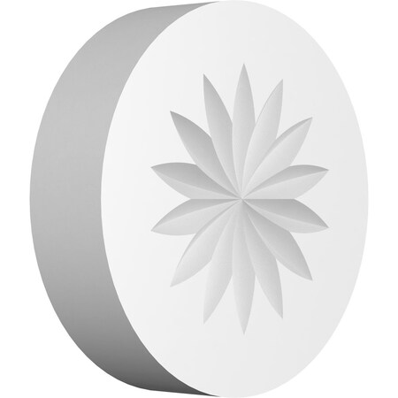 Ekena Millwork Standard Grayson Flower Rosette With Square Edge, 4"W x 4"H x 1"P ROSP040X040X100GRY09